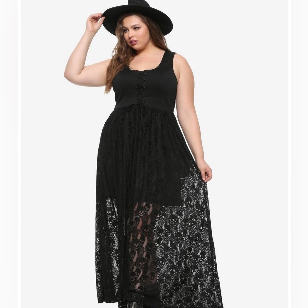 Hot Topic Black skull maxi Dress